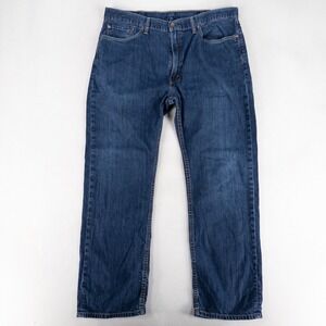 Levi's Mens 505 Regular Fit Jeans 40x32 Blue Straight Leg Denim 5 Pocket Classic